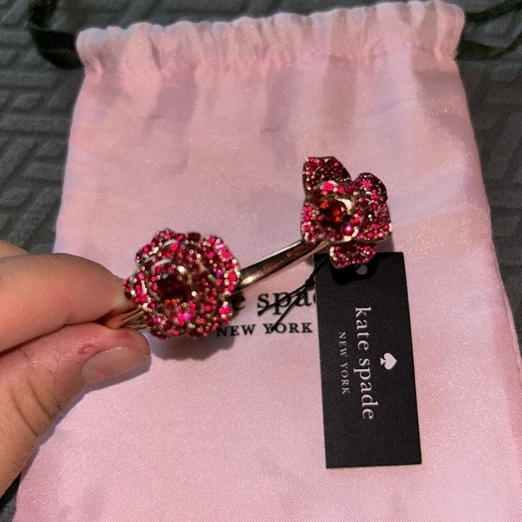 NWT Scarlet Blooms Rose Hinge Cuff - Picture 4 of 9